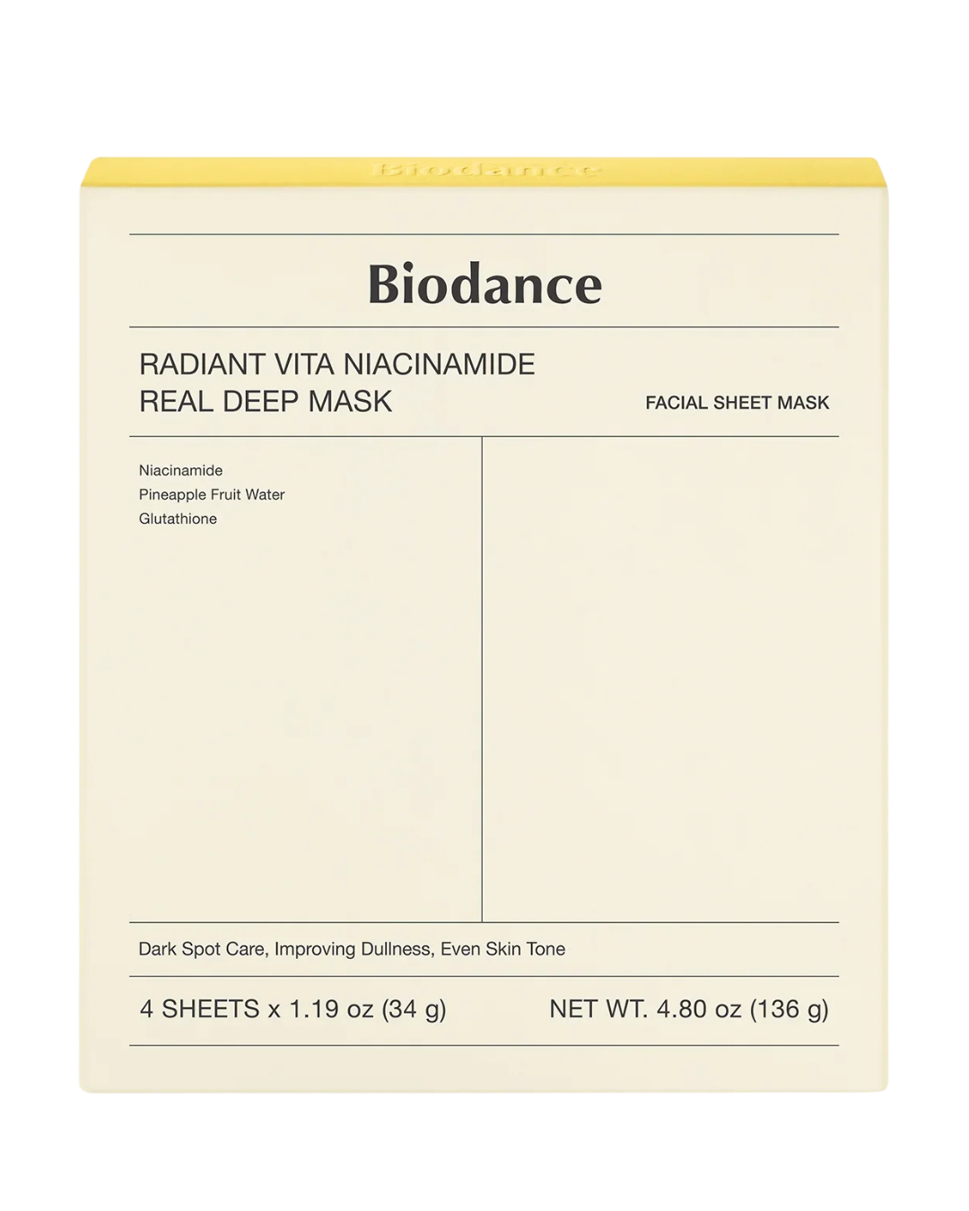 Biodance- Radiant Vita Niacinamide Real Deep Mask
