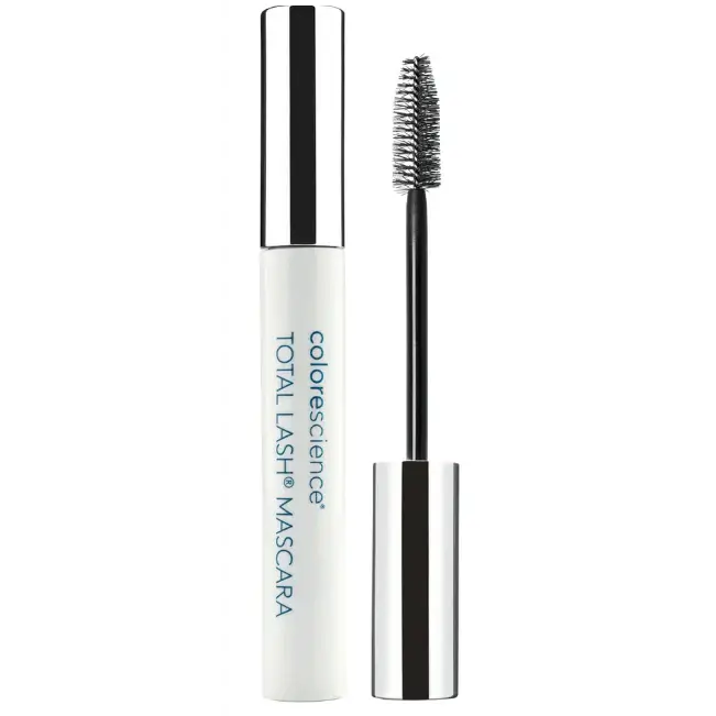Colorescience Total Lash Mascara tube and wand, boosts lash length and nourishes for a high-impact look.